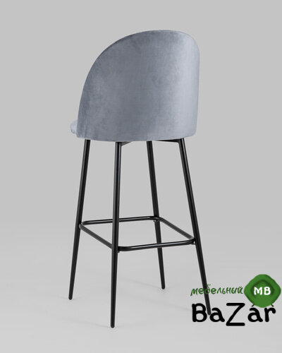 Стул барный Марсель велюр серый Стул барный Марсель велюр серый