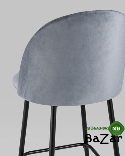 Стул барный Марсель велюр серый Стул барный Марсель велюр серый