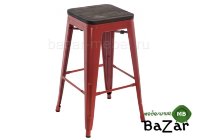 Барный стул Tolix Bar wood CColl red brown walnut