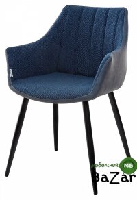 Стул BELINDA TRF-06 полночный синий, ткань/ RU-03 синяя сталь, PU