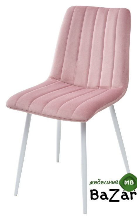Стул DUBLIN G108-15  пепел розы, велюр / белый каркас