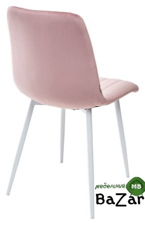 Стул DUBLIN G108-15  пепел розы, велюр / белый каркас