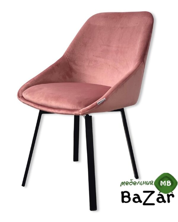 Стул POD BLUVEL-52 PINK поворот.360 град., велюр