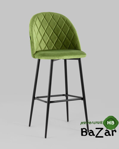 Стул барный Марсель велюр травяной