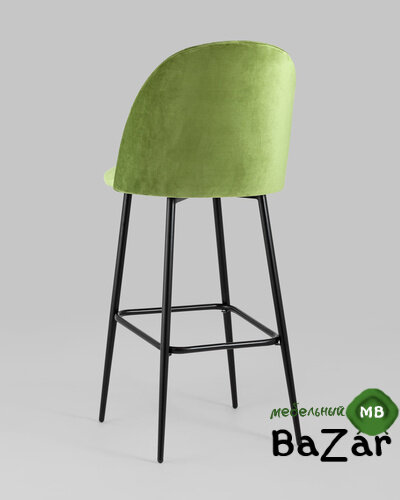 Стул барный Марсель велюр травяной