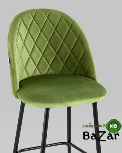 Стул барный Марсель велюр травяной