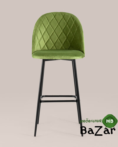 Стул барный Марсель велюр травяной