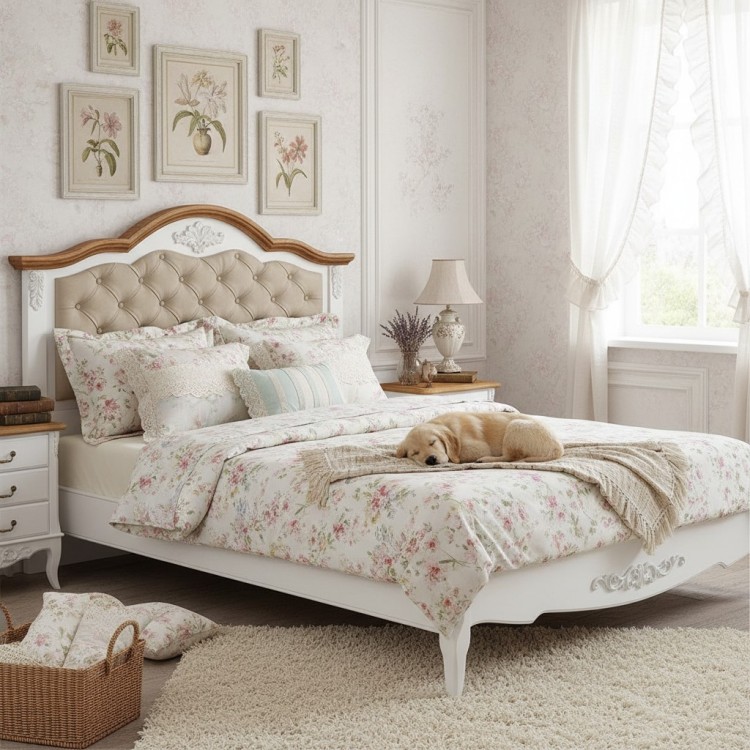 Кровать с мягким изголовьем 140*200 W214