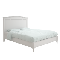 Кровать с жесткой спинкой М206W белая 1600х2000