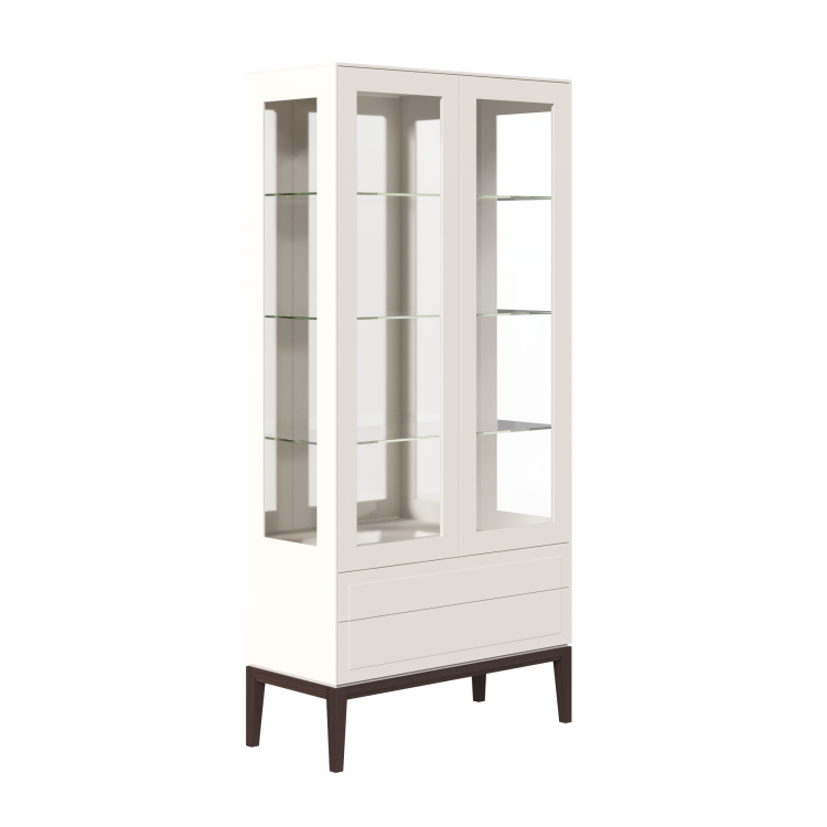 Двухдверный шкаф-витрина MRS603W Белый Двухдверный шкаф-витрина MRS603W Белый
