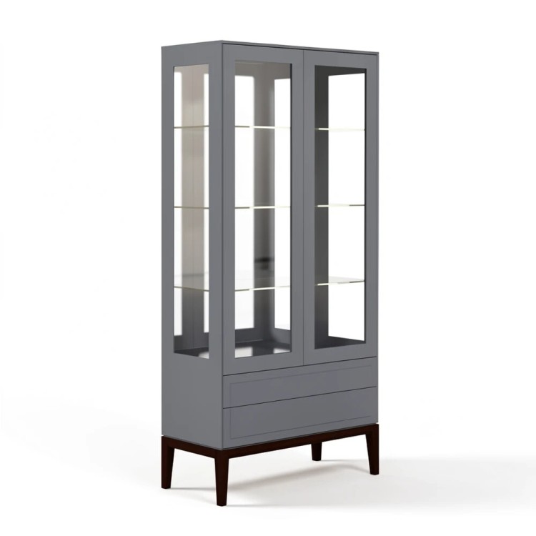Двухдверный шкаф-витрина MRS603G Серый
