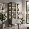 Двухдверный шкаф-витрина MRS603G Серый