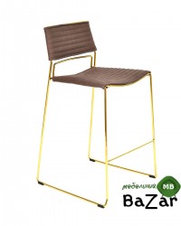 Стул Дэйзи полубарный, кожзам, коричневый