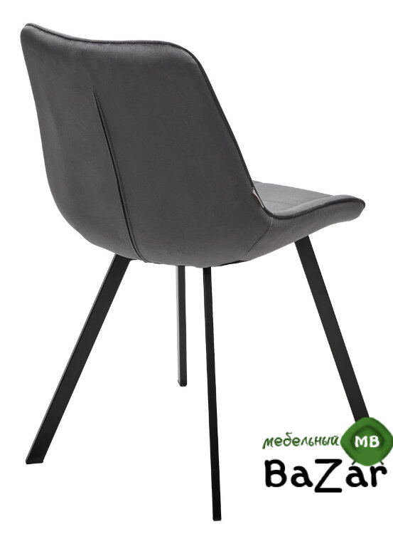 Стул ONION G062-40 серый, велюр/ черный каркас