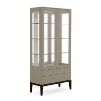 Двухдверный шкаф-витрина MRS603Q Каменно-серый