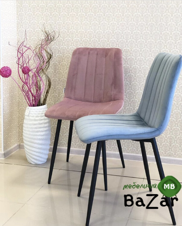 Стул DUBLIN G108-15  пепел розы/ черный каркас, велюр