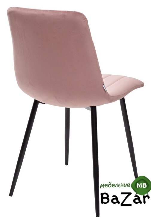Стул DUBLIN G108-15  пепел розы/ черный каркас, велюр