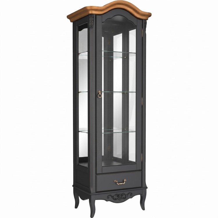 Витрина стеклянная R с зеркалом W601/1BL Витрина стеклянная R с зеркалом W601/1BL