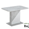 Стол обеденный ACCENT бетон/белый