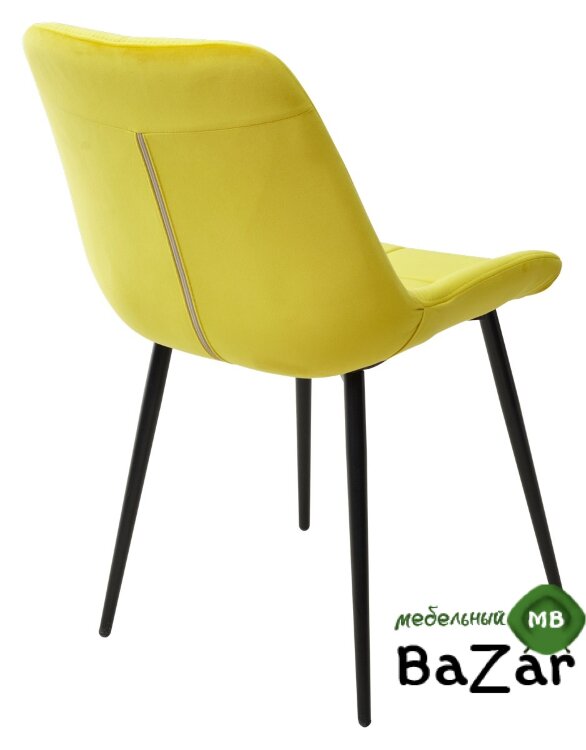 Стул ХОФМАН, цвет желтый #H19, велюр / черный каркас Стул ХОФМАН, цвет желтый #H19, велюр / черный каркас