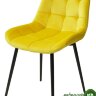 Стул ХОФМАН, цвет желтый #H19, велюр / черный каркас Стул ХОФМАН, цвет желтый #H19, велюр / черный каркас