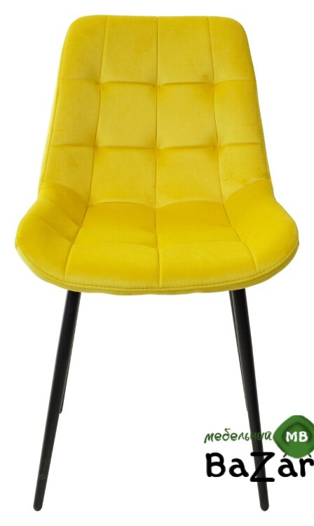 Стул ХОФМАН, цвет желтый #H19, велюр / черный каркас Стул ХОФМАН, цвет желтый #H19, велюр / черный каркас