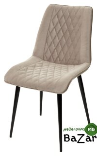 Стул Поль латте #25, велюр / черный каркас Стул Поль латте #25, велюр / черный каркас