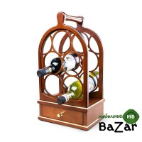 Винная подставка 5 бутылок цвет орех Zzibo арт. 163