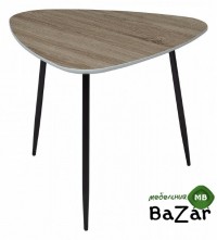 Стол журнальный WOOD 62S #4 дуб серо-коричневый винтажный