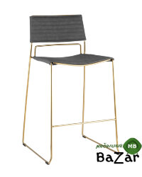 Стул Дэйзи полубарный, кожзам, серый