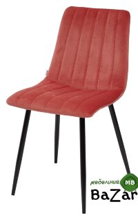 Стул DUBLIN G108-17 живой коралл/ черный каркас, велюр