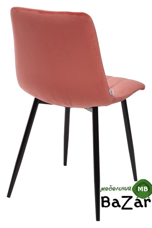 Стул DUBLIN G108-17 живой коралл/ черный каркас, велюр