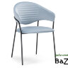 Стул Рансол голубой /черный глянец