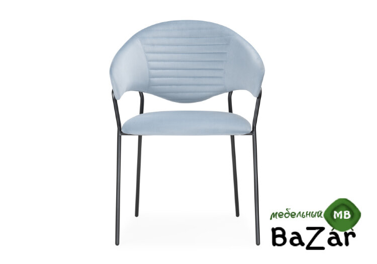 Стул Рансол голубой /черный глянец