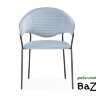 Стул Рансол голубой /черный глянец