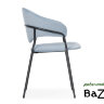Стул Рансол голубой /черный глянец