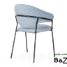 Стул Рансол голубой /черный глянец