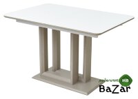 Стол Тетрис 120 Белый, стекло / Латте