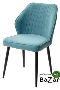 Стул VENA, цвет B15 Мята, велюр / черный каркас Стул VENA, цвет B15 Мята, велюр / черный каркас