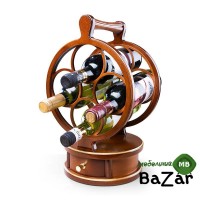 Винная подставка цвет орех 4 бутылок Zzibo арт. 162