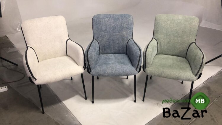 Стул MOTLEY серо-синий, ткань