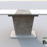 Стол обеденный CINDY белый/бетон