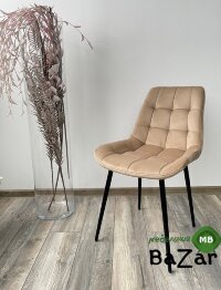 Стул ХОФМАН, цвет капучино #H65, велюр / черный каркас Стул ХОФМАН, цвет капучино #H65, велюр / черный каркас