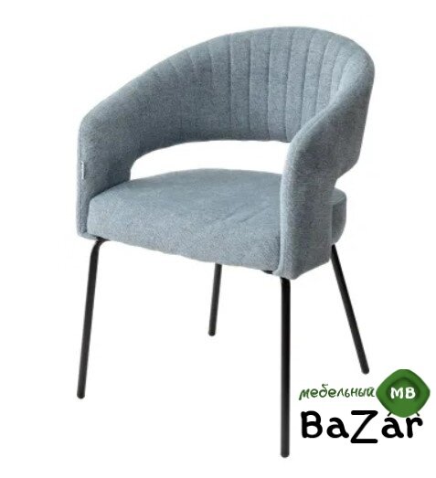 Стул SNUG WZ2042-14 морская волна, фактурный велюр/ черный каркас