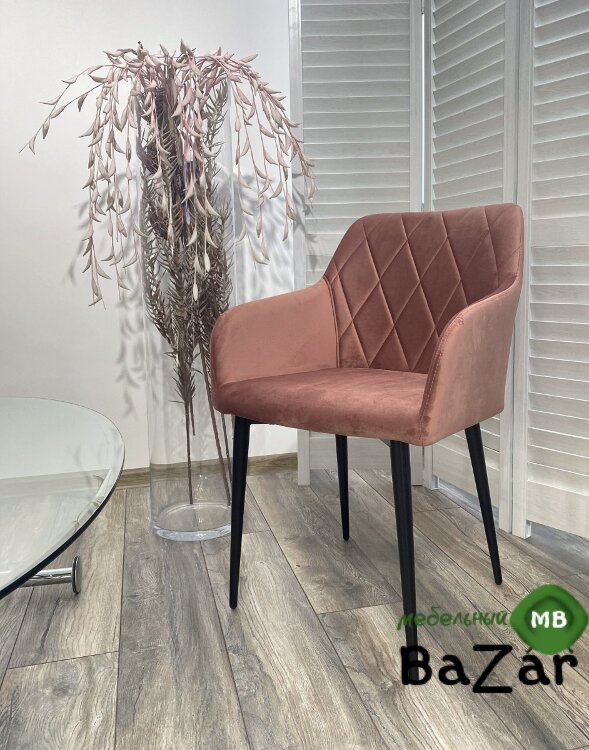 Стул BRANDY-X РОЗОВЫЙ #15, велюр
