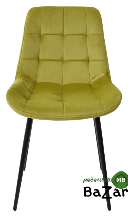 Стул ХОФМАН, цвет оливковый #H25, велюр, черный каркас Стул ХОФМАН, цвет оливковый #H25, велюр, черный каркас