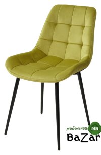 Стул ХОФМАН, цвет оливковый #H25, велюр, черный каркас Стул ХОФМАН, цвет оливковый #H25, велюр, черный каркас