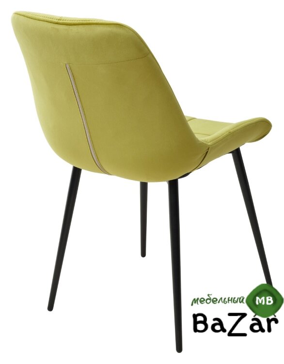 Стул ХОФМАН, цвет оливковый #H25, велюр, черный каркас Стул ХОФМАН, цвет оливковый #H25, велюр, черный каркас