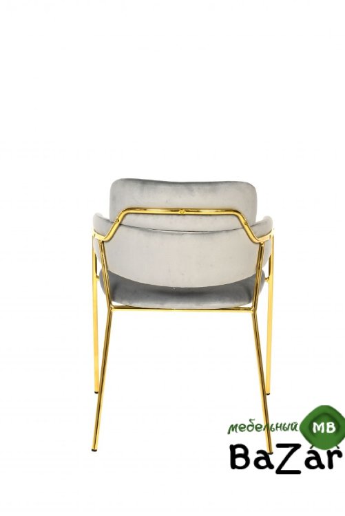 Стул Полин, вельвет, светло-серый