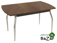 Обеденный раздвижной стол​ 5.4 mini фуджи коричневый